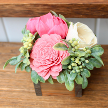 Load image into Gallery viewer, Hot Pink Wooden Floral Arrangement
