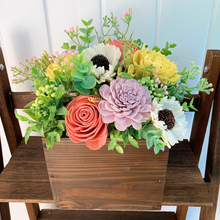 Load image into Gallery viewer, Mixed Colors Wooden Floral Arrangement
