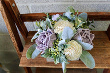 Load image into Gallery viewer, Lavender and Yellow Wooden Floral Arrangement
